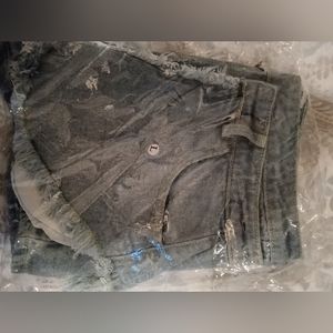 Box full of brand new denim shorts, various sizes 16 bucks.